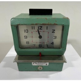 VINTAGE TIME CLOCK-Green "Acroprint" Time Clock