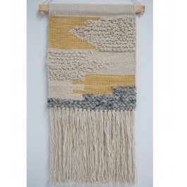 WALL TAPESTRY-Wool & Cotton Hand Woven Retro Macrame