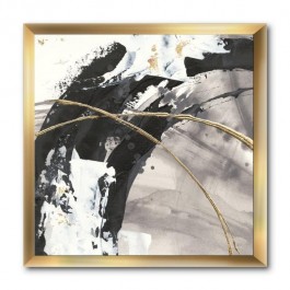 FRAMED PRINT-Modern Golden Arc I W/Gold Frame