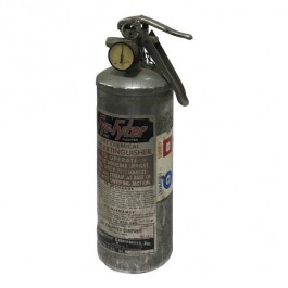 FIRE EXTINGUISHER-Small Silver "Fyr-Fyter" Extinguisher