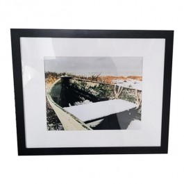 FRAMED PHOTOGRAPY-Row Boat in the Snow