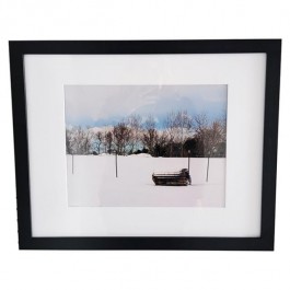 FRAMED PHOTOGRAPY-Rolled Farm Fence in Snow