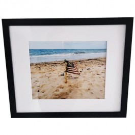 FRAMED PHOTOGRAPHY-Beach Flag