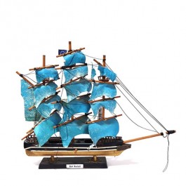 SHIP MODEL-"Red Jacket" w/Blue Sails