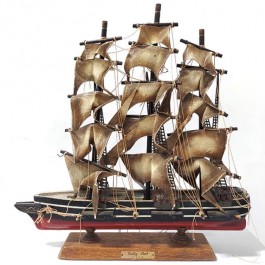 SHIP MODEL-Med. "Cutty Sark"-Black w/Red