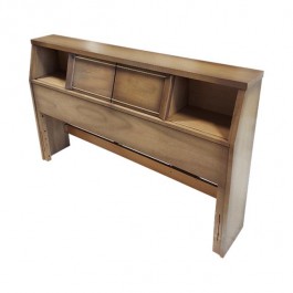 HEADBOARD-Modern Full Ashwood w/Sliding Door Storage Compartments