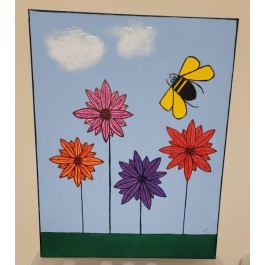 PAINTING-Glorious Day RAF |Bee, (2)Clouds, & (4)Flowers