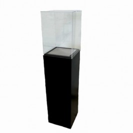 PEDESTAL-Acrylic Top w/Black Laminate Base-52H