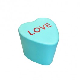 (52900354)CANDY HEART END TABLE - Small Blue "Love"