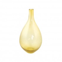 VASE-Translucent Orange Glass/Tear Drop Shape