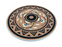 CAKE STAND-12DM-BRN CER-BLK SU