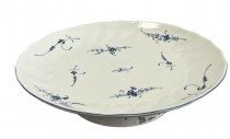 CAKE STAND-10DM-WHT/BLU PRINT