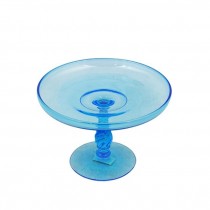PASTRY STAND-Light Blue Glass