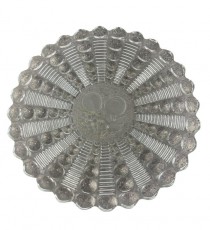 CAKE PLATE-12.25DM-FRUIT CENTER W/RUFFLED EDGE