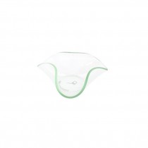 CANDY DISH-(Small)Translucent Wavy Green Glass