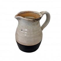 PITCHER-6H-CLR-GLS-RIBBED BOTT