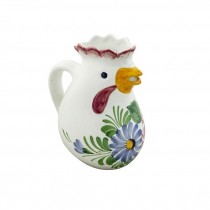 PITCHER-Ceramic Rooster W/Blue Flowers