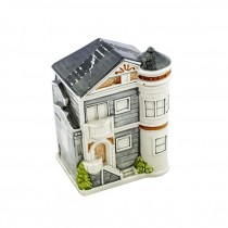 CANISTER-Ceramic House W/Lid