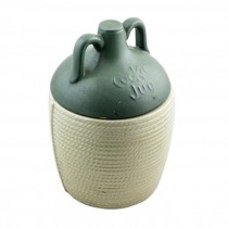 COOKIE JAR-JUG WH CERAMIC ROPE