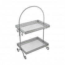 TRAY-2TIER-PEWTER-MIRRORED