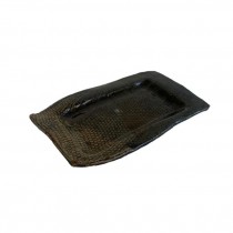 (25340408)TRAY-Black/Green Trinket Tray w/Faux Scales