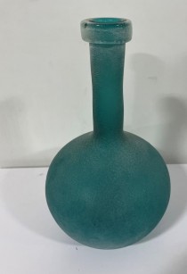 Bottle/Vase-Blue frosted beach glass
