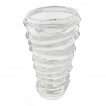 Vase-Thick Clear Glass /Tornado Swirl