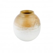 Vase-wood with white paint bot