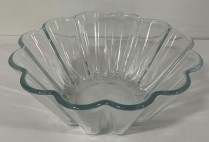 BOWL-Glass Scalloped Pyrex-8.25D