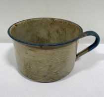 CAMPFIRE  MUG-Large Distressed W/Blue Accents