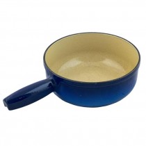 POT-Blue Enamaled Cast Iron Fondue/No Lid