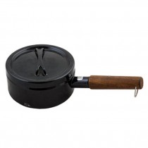 SAUCEPAN-BLACK ENAMEL, LID