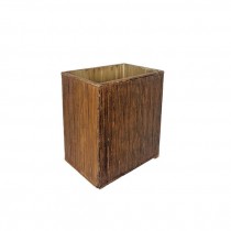 (27320016)WASTE BASKET-Bamboo Rectangular Garbage Pail