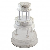 WEDDING CAKE-WHITE 3 TIER