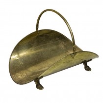 LOG HOLDER-BRASS-HANDLE