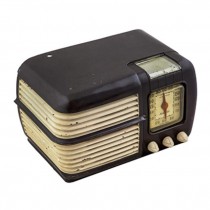 RADIO-ANTIQUE BLK W/CLOCK