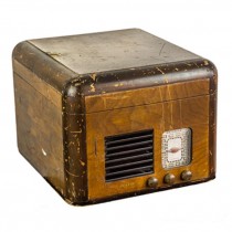 RADIO- Wood Box Three Dials