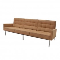 SOFA-Tan Wool-Tufted W/Metal Frame