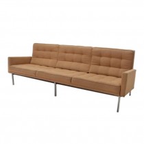 SOFA-Tan Wool-Tufted W/Metal Frame