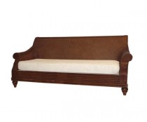 SOFA-WOVEN RATTAN-BEIGE SEAT C