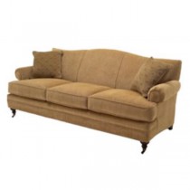 SOFA-BROWN CHENILLE-CAMELBACK-