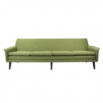 Sofa-Green 4 cushion Mid Centu