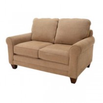 LOVESEAT-TAN CHENILLE