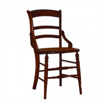 CHAIR-SIDE-DK MAPLE W/CANE SEA