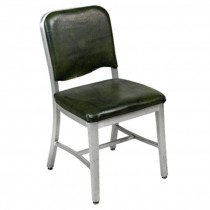 CHAIR-A/L Office Chair/Metal Frame W/Dark Green Seat & Back