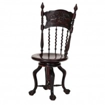 SIDE CHAIR-Vintage Carved Swivel