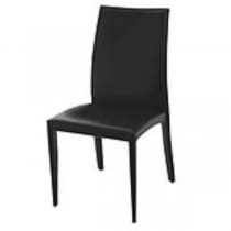 CHAIR-SIDE-BLACK LEATHER