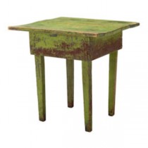 TABLE-GREEN WOOD 28SQ W/STRAIG