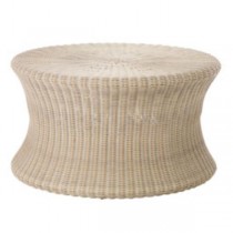 TABLE-SIDE-21"R-CREAM WICKER