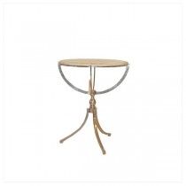 TABLE-SIDE-RND ALABASTER TOP-S